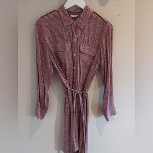 Anthropologie Red Midi Dress